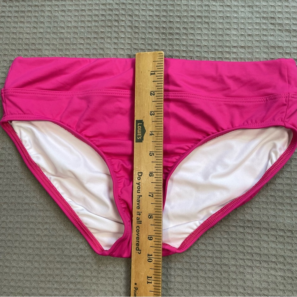 Lands End Bikini Swim Bottom 8 Womens NWOT High Waist Hot Pink - Picture 6 of 6